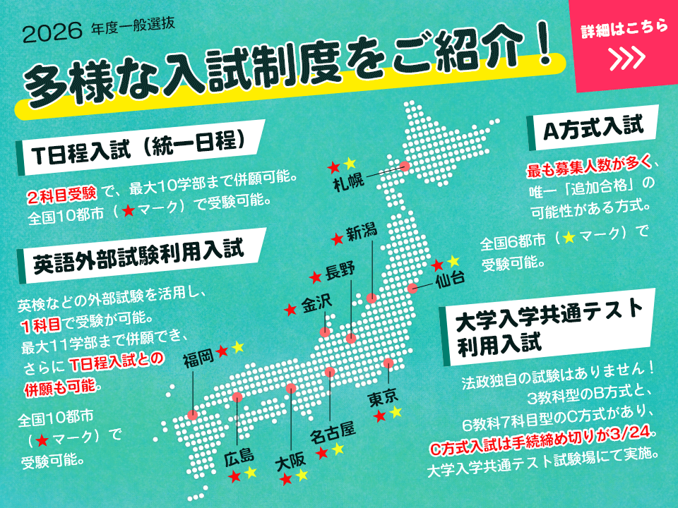 入試制度をご紹介！