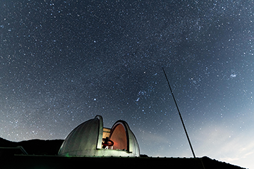 星野村の星空と天体望遠鏡